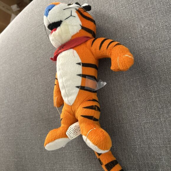 Vintage 1993 Tony the Tiger Kelloggs Frosted Flakes Cereal Mascot 10" Plush - Picture 4 of 8